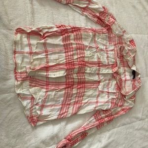 pink & white flannel